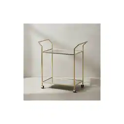 Netto Marken-Discount KADIMA DESIGN Servierwagen in Gold, Beistelltisch, Rollen, Verspiegelte Ablageflächen Angebot