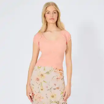 NKD Damen-T-Shirt mit Raffung Angebot