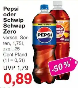Jawoll Pepsi oder Schwip Swap Zero Angebot