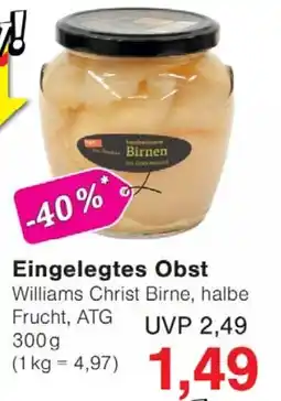 Jawoll Eingelegtes Obst Williams Christ Birne, halbe Frucht, ATG Angebot