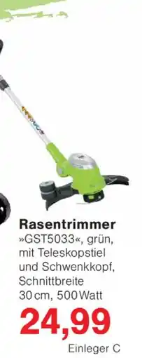 Jawoll Rasentrimmer GST5033, grün Angebot