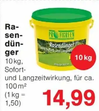 PRO FIGREEN Rasendünger 10 kg Angebot bei Jawoll