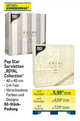 METRO Pap Star Servietten „ROYAL Collection“ Angebot