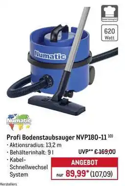 METRO Numatic Profi Bodenstaubsauger NVP180-11 Angebot