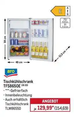 METRO aro Tischkühlschrank TFS8650E Angebot