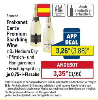 METRO Freixenet Carta Premium Sparkling Wine Angebot