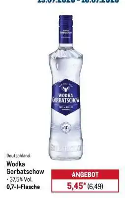 METRO Wodka Gorbatschow Angebot