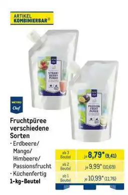 METRO Fruchtpüree verschiedene Sorten Angebot