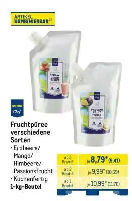 METRO Fruchtpüree verschiedene Sorten Angebot
