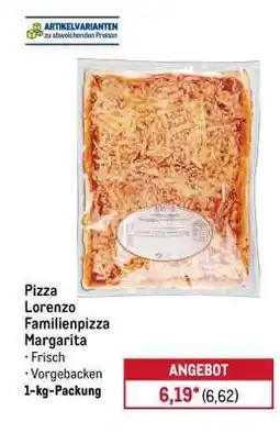METRO Pizza Lorenzo Familienpizza Margarita Angebot