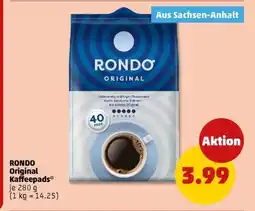 PENNY RONDO Original Kaffeepads Angebot
