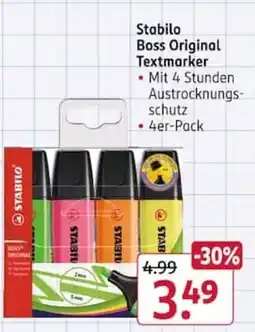 Rossmann Stabilo Boss Original Textmarker Angebot