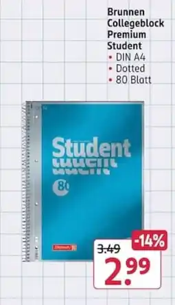 Rossmann Brunnen Collegeblock Student Premium Angebot