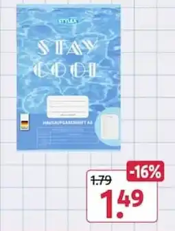 Rossmann STAY COOL HAUSAUFGABENHEFT A3 Angebot
