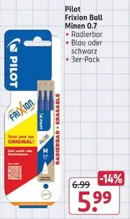Rossmann Pilot Frixion Ball Minen 0.7 Angebot