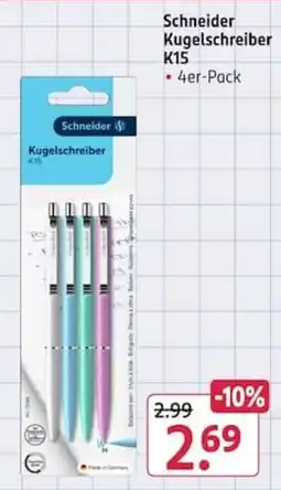 Rossmann Schneider Kugelschreiber K15 Angebot