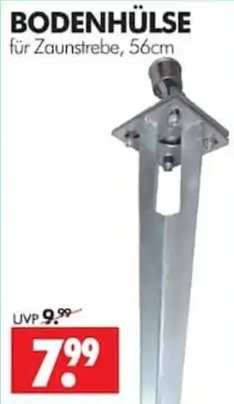 Wreesmann BODENHÜLSE für Zaunstrebe, 56cm Angebot