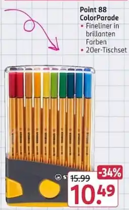 Rossmann Point 88 ColorParade Fineliner Angebot