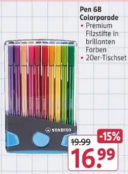 Rossmann Pen 68 Colorparade STABILO Angebot