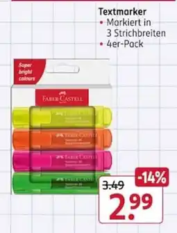 Rossmann Textmarker FABER-CASTELL Angebot