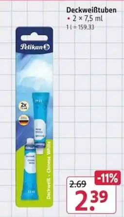 Rossmann Pelikan Deckweißtuben Angebot