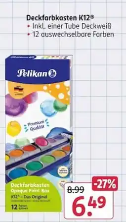 Rossmann Pelikan Deckfarbkasten K12 Angebot