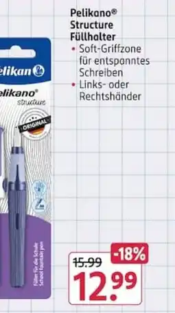 Rossmann Pelikano Structure Füllhalter Angebot