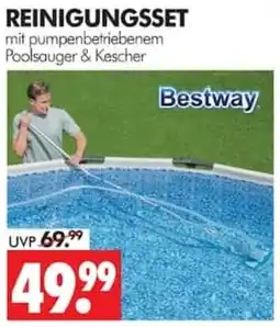Wreesmann REINIGUNGSSET mit pumpenbetriebenem Poolsauger & Kescher Bestway Angebot
