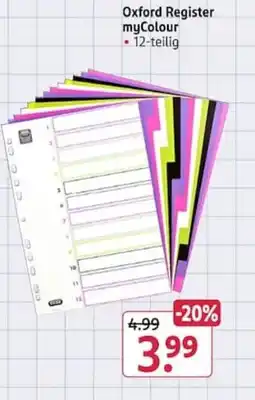 Rossmann Oxford Register myColour Angebot