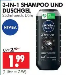 Wreesmann NIVEA MEN 3-IN-1 SHAMPOO UND DUSCHGEL Angebot