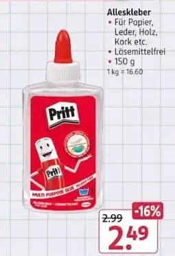 Rossmann Alleskleber Pritt Angebot