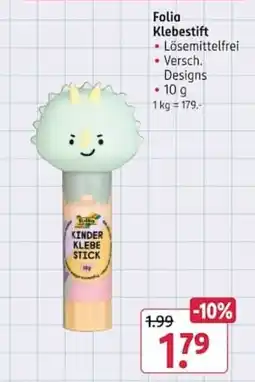 Rossmann Folia Kinder Klebe Stick Angebot