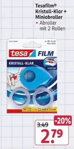 Rossmann Tesafilm Kristall-Klar + Miniabroller Angebot