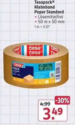 Rossmann Tesa Pack Klebeband Paper Standard Angebot