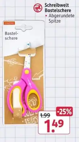 Rossmann Schreibwelt Bastelschere Angebot