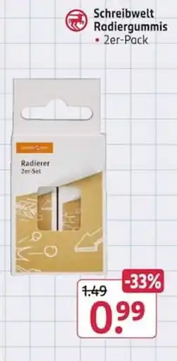 Rossmann Schreibwelt Radiergummis Angebot