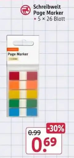 Rossmann Schreibwelt Page Marker Angebot