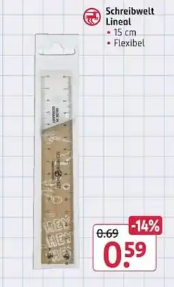 Rossmann Schreibwelt Lineal Angebot