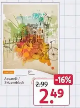 Rossmann Aquarell-/Skizzenblock Angebot