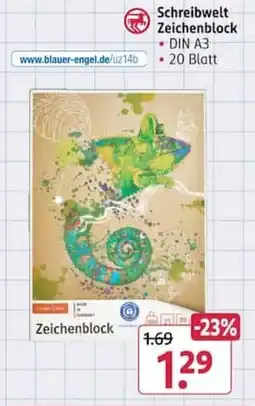 Rossmann Schreibwelt Zeichenblock Angebot