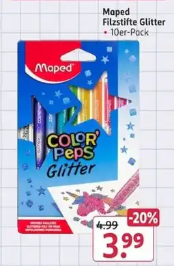 Rossmann Maped Filzstifte Glitter Angebot