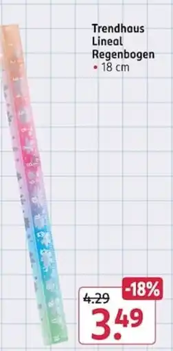 Rossmann Trendhaus Lineal Regenbogen Angebot