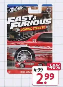 Rossmann Hot Wheels Fast & Furious Dominic Toretto Angebot