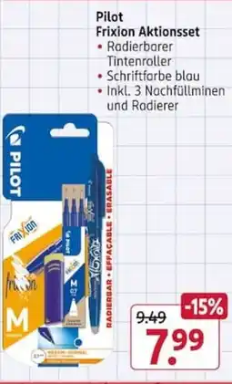 Rossmann Pilot Frixion Aktionset Angebot