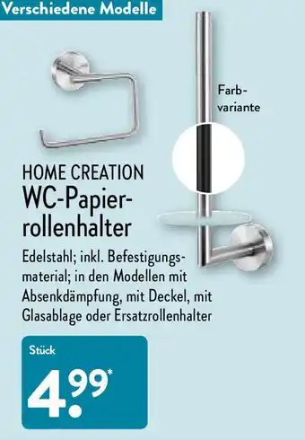 Aldi Nord Home Creation WC Papierrollenhalter Angebot