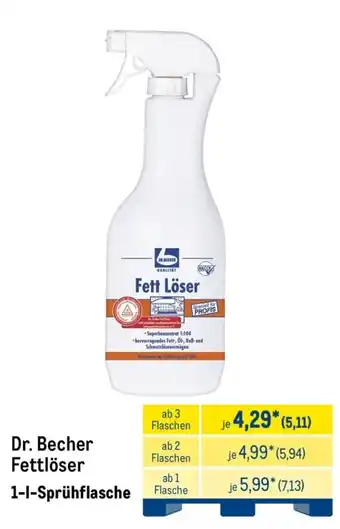 METRO Dr. Becher Fettlöser Angebot