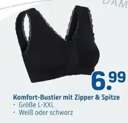 Rossmann Komfort-Bustier mit Zipper & Spitze Angebot