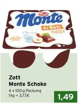 CAP Markt Zott Monte Schoko Angebot