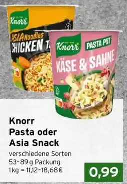 CAP Markt Knorr Pasta oder Asia Snack Angebot