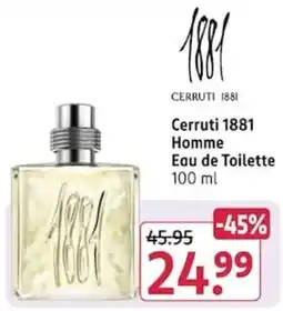 Rossmann Cerruti 1881 Homme Eau de Toilette Angebot